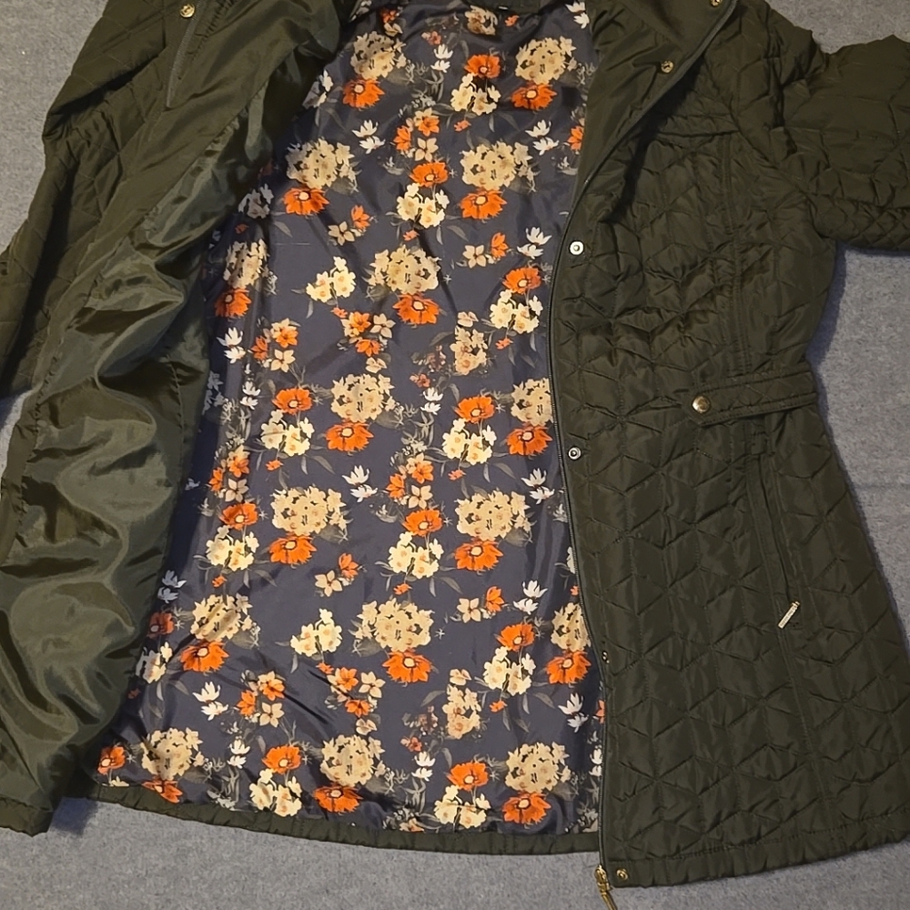 Weatherproof Women's Quilted Puffer Jacket‎ - Olive Green - Picture 4 of 11
